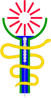 image of acupunture symbol from Are Thoresen book Five elements colors